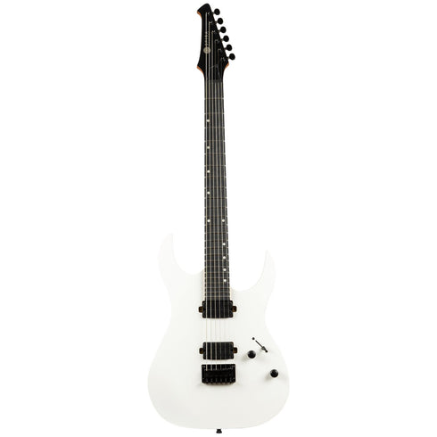 Spira Guitars S-400 MWH Roasted Poplar Electric Guitar, Roasted Maple, Ebony Tech FB - Satin White
